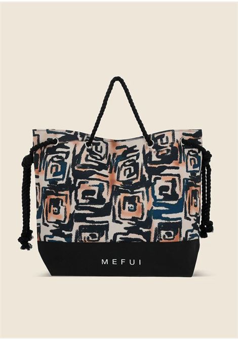 borsa da mare nero/beige ME FUI | A030X14TESS-NERO/BEIGE
